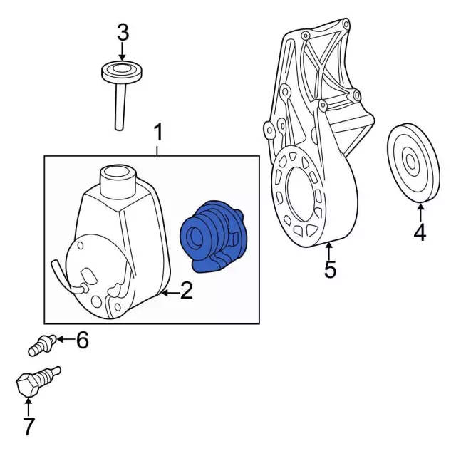 STP52RM - : Motorcraft™ Power Steering Pump for Ford: E-350 Econoline, E-350 Econoline Club Wagon, E-350 Super Duty, E-450 Econoline Super Duty, Econoline Super Duty Image