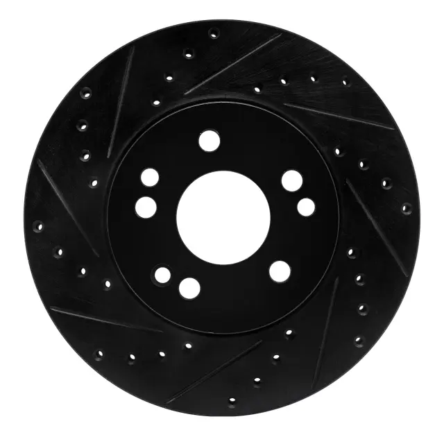 63363020L - Brakes &amp; Brake Parts: DFC Brake Rotor - Drilled and Slotted - Black for DYNAMIC FRICTION Image
