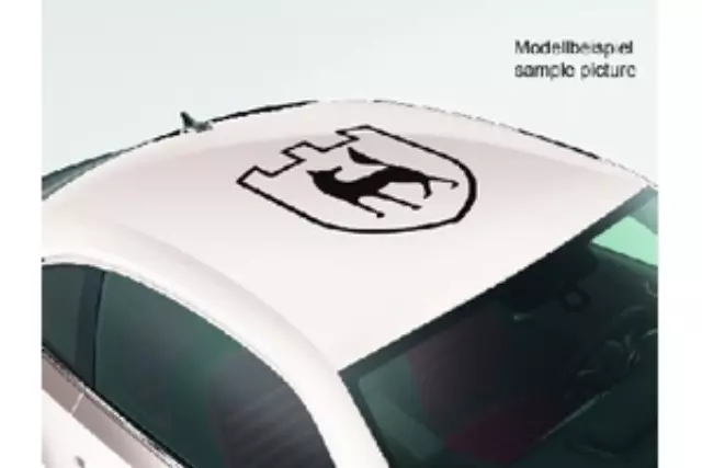 5C0064317KY9K - Exterior: Wolfsburg Coat Of Arms For The Roof - White for Volkswagen Image