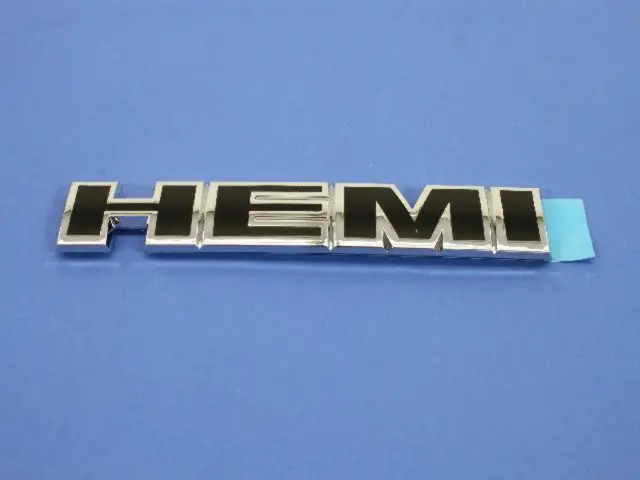 55079103AA - Exterior Ornamentation: Hemi Nameplate for Mopar Image