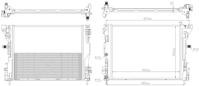 606746 - Cooling Systems: Radiator w/Integrated Transmission Oil Cooler for NISSENS Image