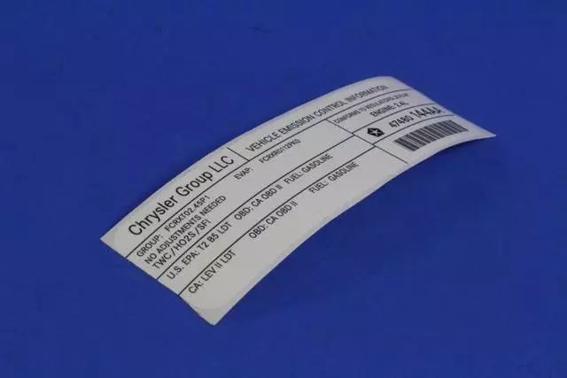 Emission Label - Mopar (47480144AA)