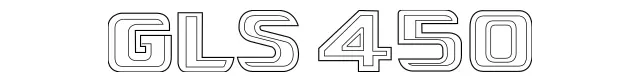 1668174800 - Rear-End Door: Model Badge for Mercedes-Benz: GL450, GLS450 Image image