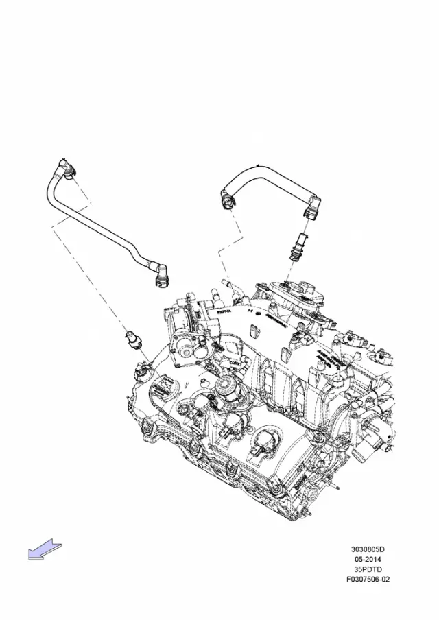 GB5Z6758C - Emission Control: PCV Valve Hose for Ford Image