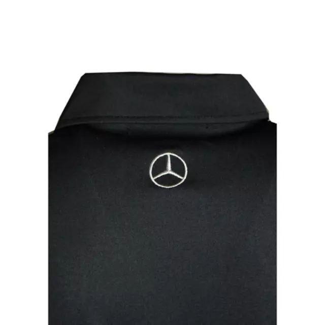144442401 - : Mer Mens Performance Polo (AMWM500 Black) M for Mercedes-Benz Image