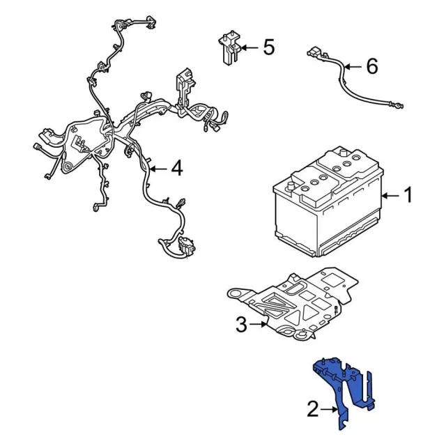 Support Battery Tray - Ford (JX6Z-10A666-D)