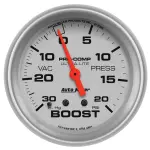 4401 - : GAUGE, VAC/BOOST, 2 5/8", 30INHG-20PSI, MECHANICAL, ULTRA-LITE for AutoMeter Image