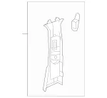 21269055269H93 - Body: Upper Center Pillar Trim for Mercedes-Benz Image