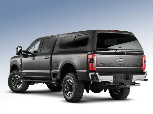 VPC3Z99501A42BH - Exterior: Carbonized Gray Sport Bed Cap For 8.0 Bed for Ford: E-350 Super Duty, E-450 Super Duty, F-250 Super Duty, F-350 Super Duty, F-450 Super Duty, F-550 Super Duty Image