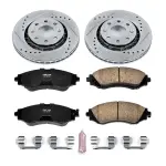 K5893 - : Z23 Daily Driver Carbon-Fiber Ceramic Brake Pad and Drilled &amp; Slotted Rotor Kit for PowerStop Image