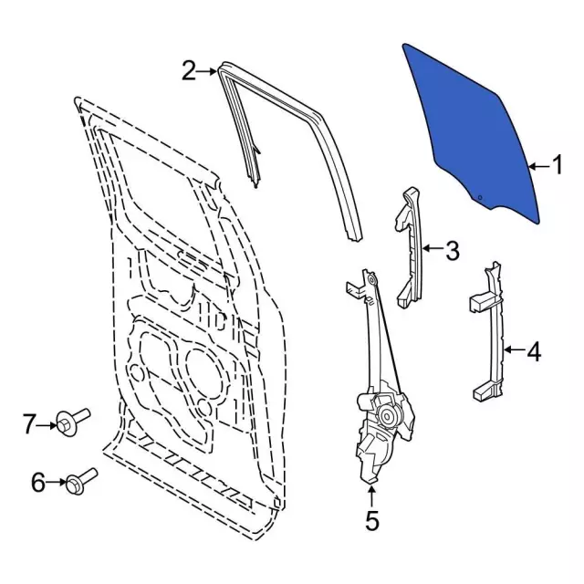 Door Glass - Ford (ML3Z-1829701-C)