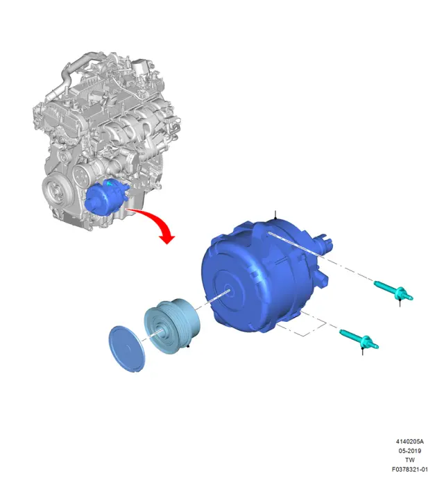 M1MZ10346A - Electrical: Alternator for Ford Image