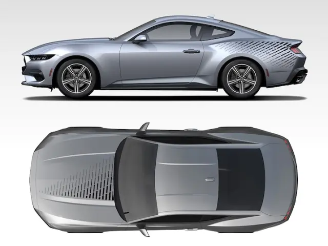 VPR3Z6320000B - Exterior: Cascading Rain Graphic Kit - Black for Ford: Mustang Image