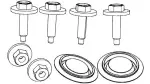 PT93818130AC - : Hardware Kit Spoiler R for Toyota Image