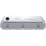 302070 - : Ford Racing Embossed Logo Stamped Steel Valve Covers Chrome for Ford Performance Parts Image