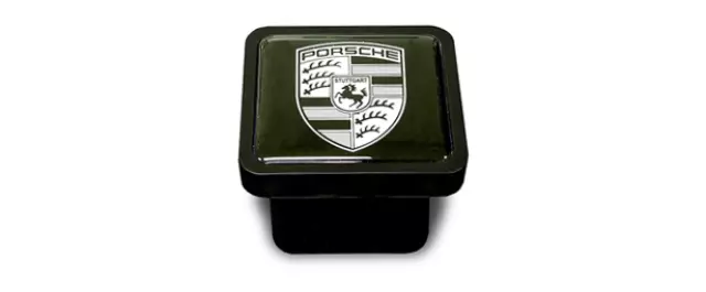 PNA70500302 - : Trailer Hitch Cover - Silver On Black for Porsche: Cayenne Image