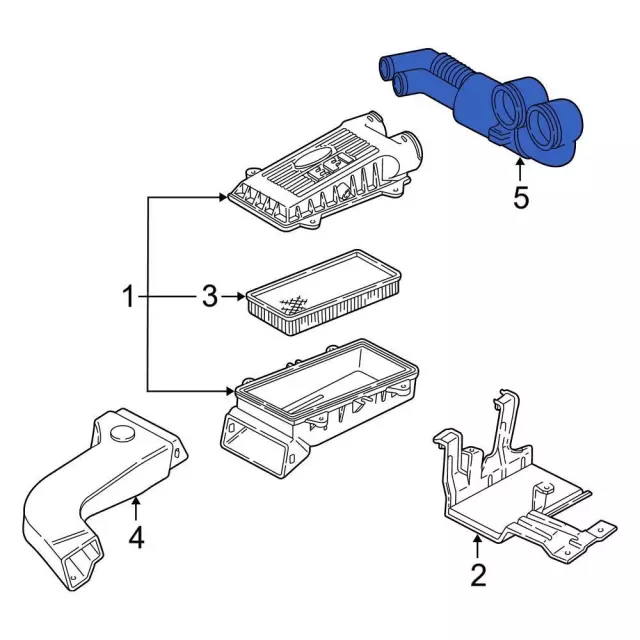 F3UZ9B659F - Engine: Air Duct for Ford: E-150 Econoline, E-150 Econoline Club Wagon, E-250 Econoline, E-250 Econoline Club Wagon, E-350 Econoline, E-350 Econoline Club Wagon Image