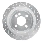 63132007R - : DFC Brake Rotor - Drilled and Slotted - Silver for DYNAMIC FRICTION Image