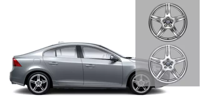 31373121 - : Aluminum Rim Ymir 8 X 18in - Silver Bright for Volvo: S60, S60 Cross Country, S80, V60 Cross Country Image