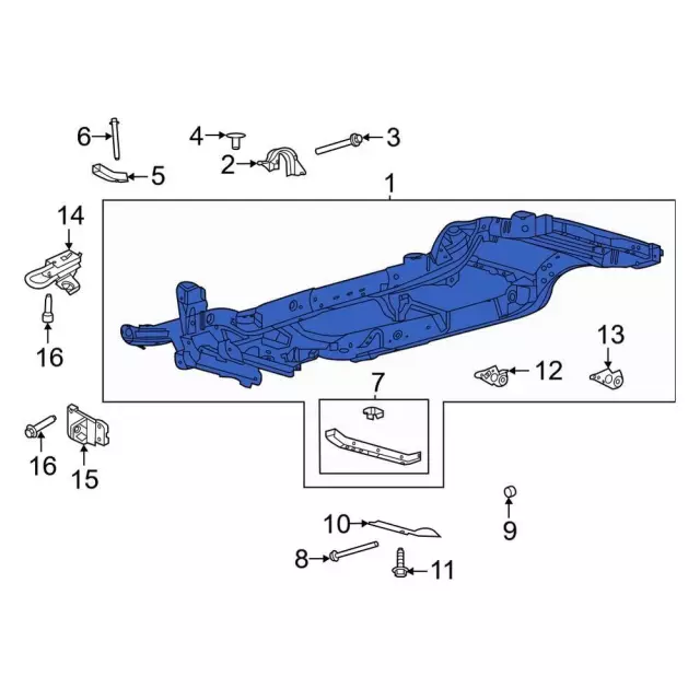 SB3Z5005C - Body: Frame Assembly for Ford: Bronco Image