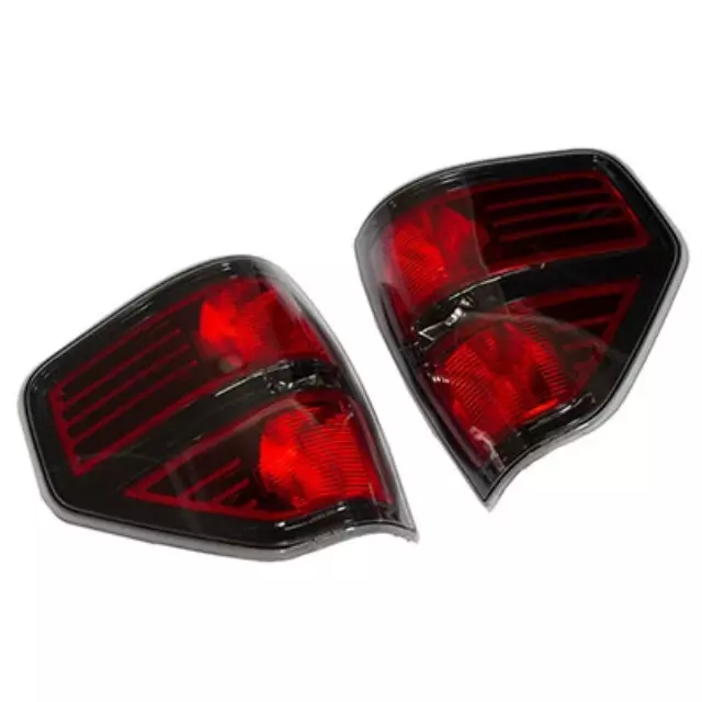2009 thru 2014 Ford F-150 F150 SVT Raptor Black Tail Lights Lamps (pair) - Ford (AL3Z-13404-AE)