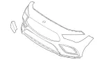1188809601649999 - Body: Bumper Cover for Mercedes-Benz Image