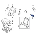 7E5Z5465500B - Body: Seat Lumbar Support Cushion for Ford: Fusion | Mercury: Milan Image image