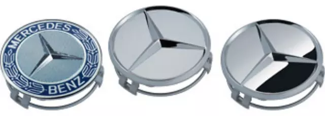 Hub Cap - Star With Laurel Wreath - Black - Mercedes-Benz (171-400-01-25-9040)