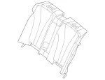 2229207211 - Rear Seat Bench: Padding, Rr Seat Backrest for Mercedes-Benz: S450, S550e, S63 AMG, S65 AMG Image