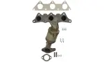 641222 - : Federal / EPA Catalytic Converter - Direct Fit w/ Integrated Manifold for AP Exhaust Image