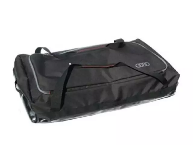 71154A - Hauling: 2016-2025 Audi - Roof Box Storage Bag - Medium - Black for Audi: A3, A3 Quattro, A3 Sportback e-tron, A4 allroad, A4 Quattro, A5 Quattro, A5 Sportback, A6 allroad, A6 Quattro, A7 Quattro, A7 Sportback, A8 Quattro, e-tron GT, Q3, Q4 e-tron, Q5, Q5 Sportback, Q7, Q8, R8, RS e-tron GT, RS3, RS5, RS5 Sportback, RS7, S3, S4, S5, S5 Sportback, S6, S7, S8, SQ5, SQ5 Sportback, SQ7, SQ8, TT Quattro, TT RS Quattro, TTS Quattro Image