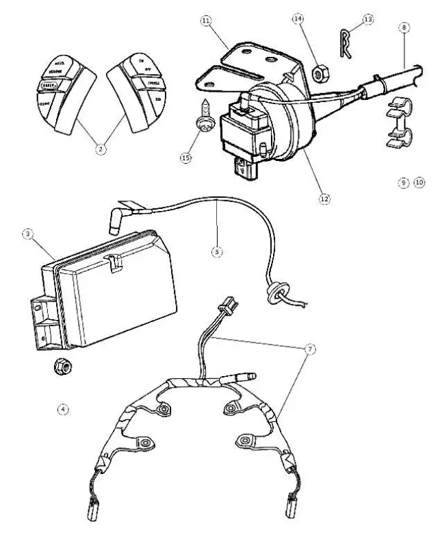 5072859AA - Mopar Accessories - Component Parts: Speed Control Cable for Mopar Image