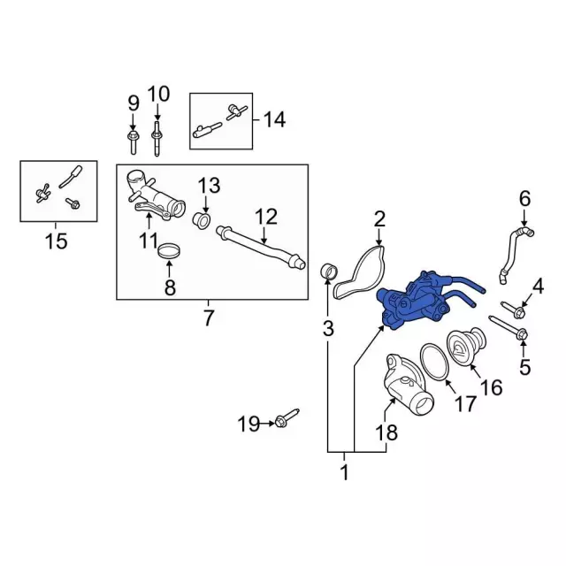 L1MZ8501E - : Water Pump Assembly for Ford: Explorer, Police Interceptor Utility | Lincoln: Aviator Image