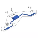 NZ6Z5F250G - : Muffler &amp; Pipe Assembly for Ford: Maverick Image