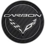 19302357 - : 2014-2019 Chevrolet Corvette - Wheel Center Cap (One) Carbon Logo for Chevrolet: Corvette Image