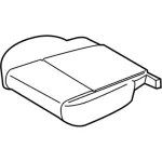 HK4Z9962901EH - Body: Cushion Cover for Ford: Transit-150, Transit-250, Transit-350, Transit-350 HD Image