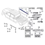 ML3Z99291A40BB - Body: Truck Bed Side Rail for Ford Image