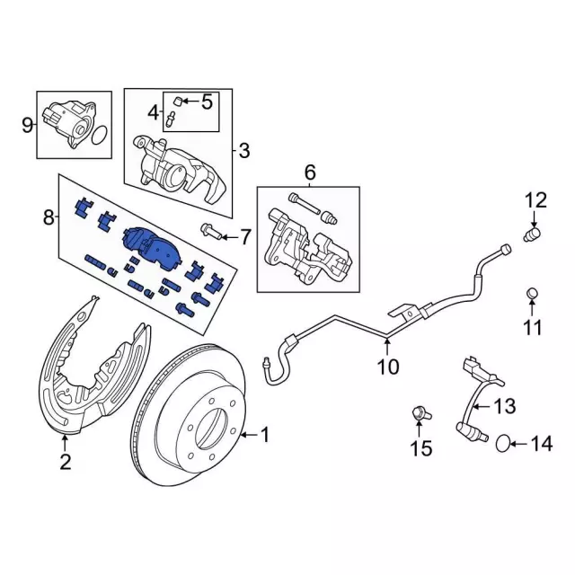 MB3Z2200D - : Brake Pads for Ford: Bronco, Ranger Image