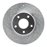 63167049L - : DFC Brake Rotor - Drilled and Slotted - Silver for DYNAMIC FRICTION Image