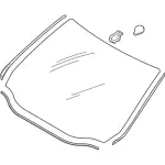 HT4Z5803100F - : Windshield for Ford: Edge Image