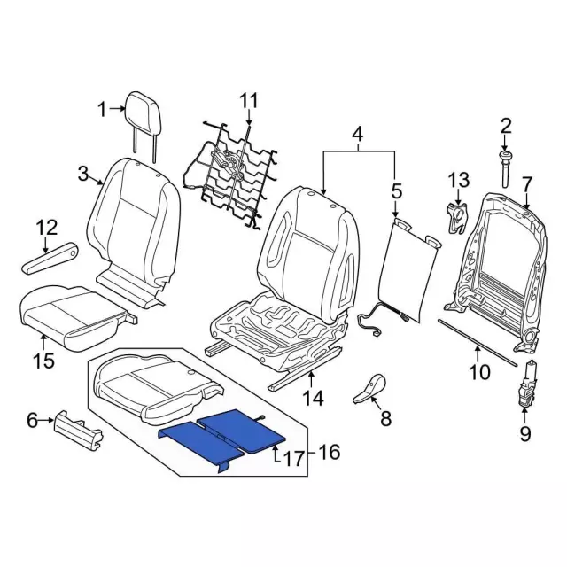 LK4Z14D696B - : Seat Cushion Heater for Ford: Transit-150, Transit-250, Transit-350, Transit-350 HD Image