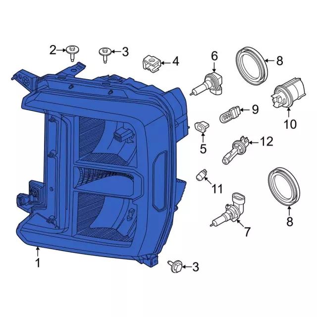PC3Z13008H - Electrical: Headlamp Assembly for Ford: F-250 Super Duty, F-350 Super Duty, F-450 Super Duty, F-550 Super Duty Image