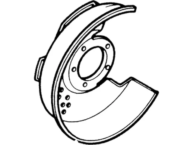 F6TZ2K005EA - Brakes: Splash Shield for Ford: E-150, E-150 Club Wagon, E-150 Econoline, E-150 Econoline Club Wagon, F-150 Image