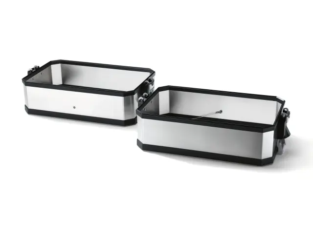 KIT006K8111 - Luggage &amp; Storage: Aluminum Side Case Volume Expanders, Silver (Keyless Ride not Equipped) for BMW-Motorrad Image