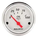 1327 - : GAUGE, OIL PRESS, 2 1/16", 100PSI, ELEC, ARCTIC WHITE for AutoMeter Image