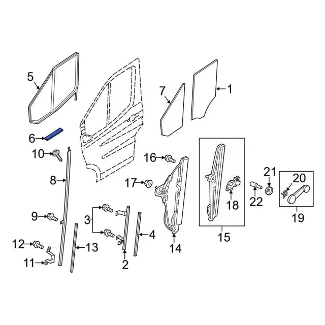 CK4Z6121597D - : Lower Bracket Weatherstrip for Ford: E-Transit, Transit-150, Transit-250, Transit-350, Transit-350 HD Image