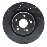 63358032L - : DFC Brake Rotor - Drilled and Slotted - Black for DYNAMIC FRICTION Image