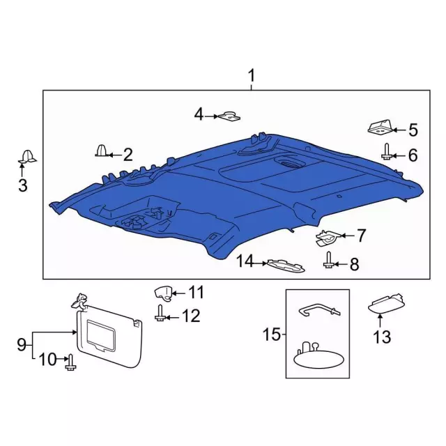 ML3Z1651916BF - Body: Headliner for Ford Image