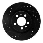 63374016L - : DFC Brake Rotor - Drilled and Slotted - Black for DYNAMIC FRICTION Image