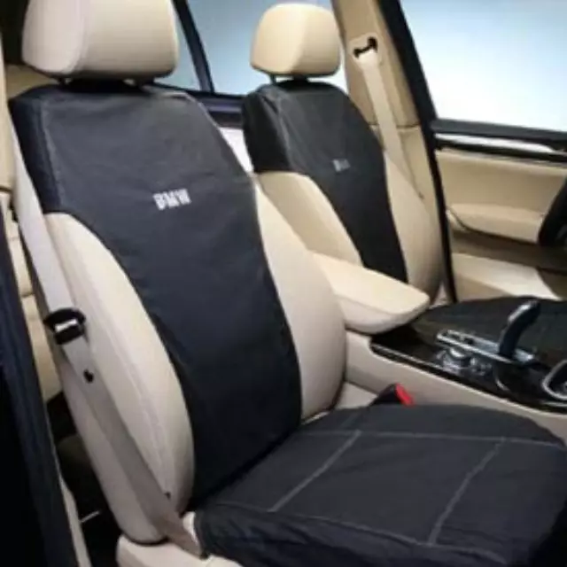 82112211068 - Interior: Cotton Poly Seat Vest - Sport Seat-Black for BMW: 328i, 328i xDrive, X3 Image